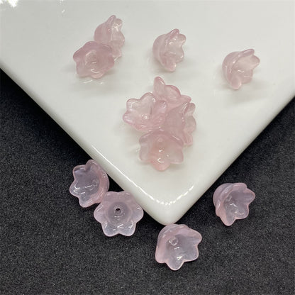 Czech Glass Beads Flower Bud 6 10mm Soft Pastel Colors 100pcs 3