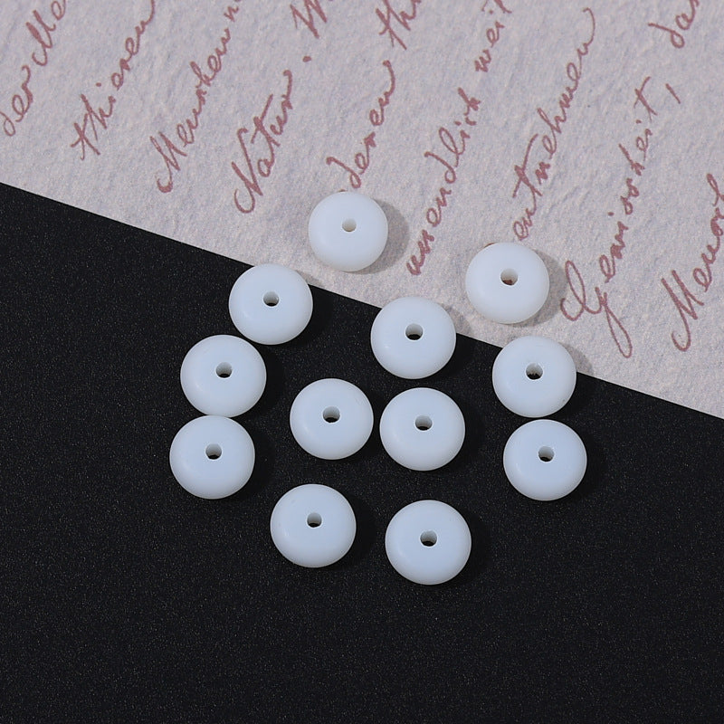 Glass Round Spacer Beads 6mm 8mm Imitation Jade Color 100pcs 9