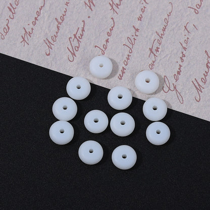 Glass Round Spacer Beads 6mm 8mm Imitation Jade Color 100pcs 9