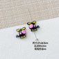 Helicopter and Satellite Metal Beads 17mm Painted Pastel Alloy 10pcs 13