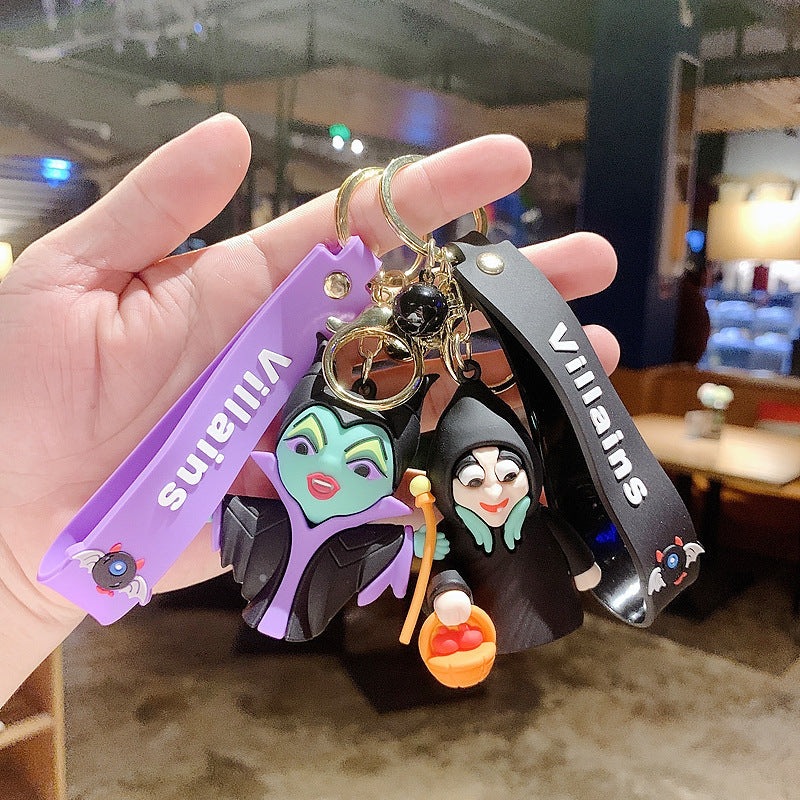 Halloween Witch Keychain Acrylic Colorful Vibrant Charm