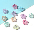 Transparent Star Acrylic Beads 11mm Pastel Colors 50pcs