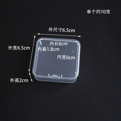 Clear Plastic Jewelry Storage Boxes Compact 6.5x6.5x2cm 10pcs 2