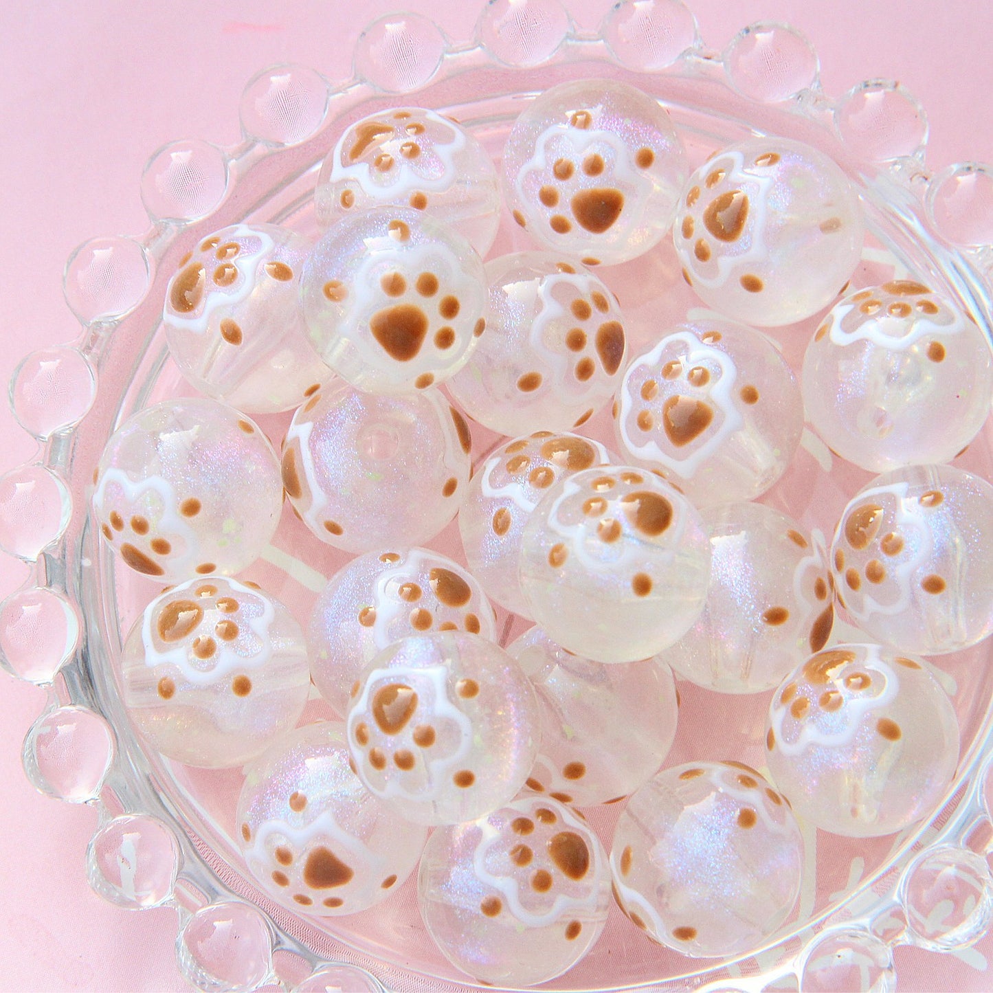 Painted Smiley Face Acrylic Beads 16mm Glow In The Dark 10pcs 11