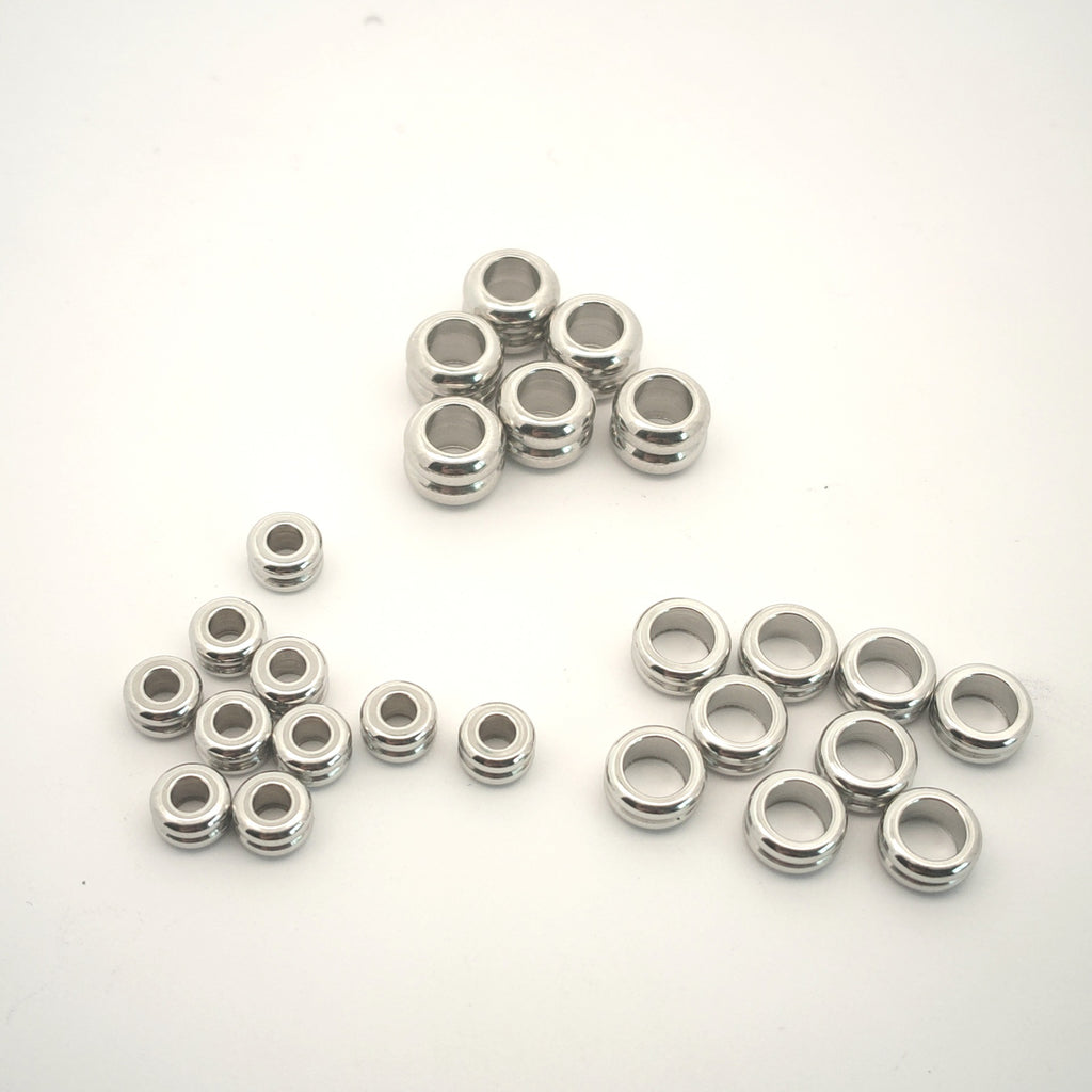 Stainless Steel Double Arc Spacer Beads 5-7mm 100pcs 3