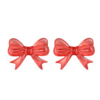 Colored Clear Bow Ribbon Acrylic Beads 18mm Translucent 100pcs 5