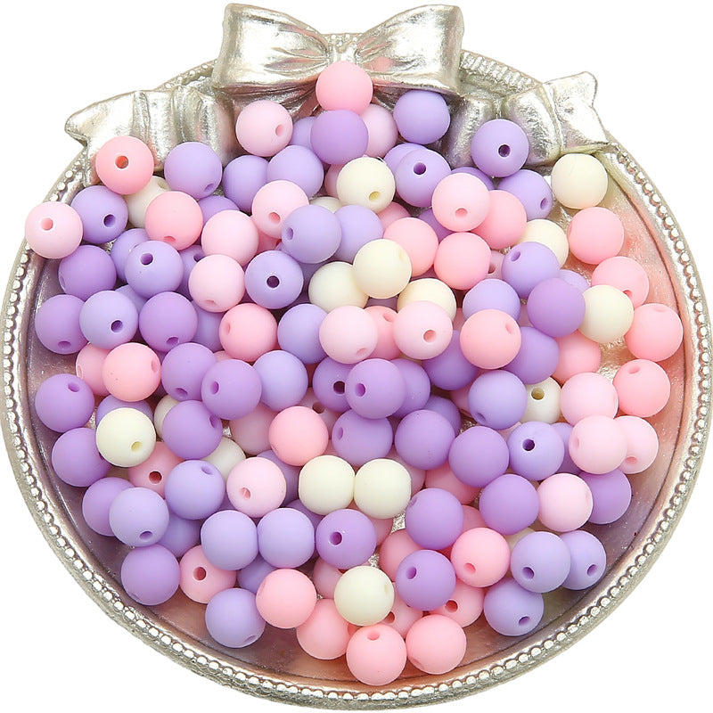 Opaque Acrylic Beads 8mm Pastel Matte Colors 60pcs 10