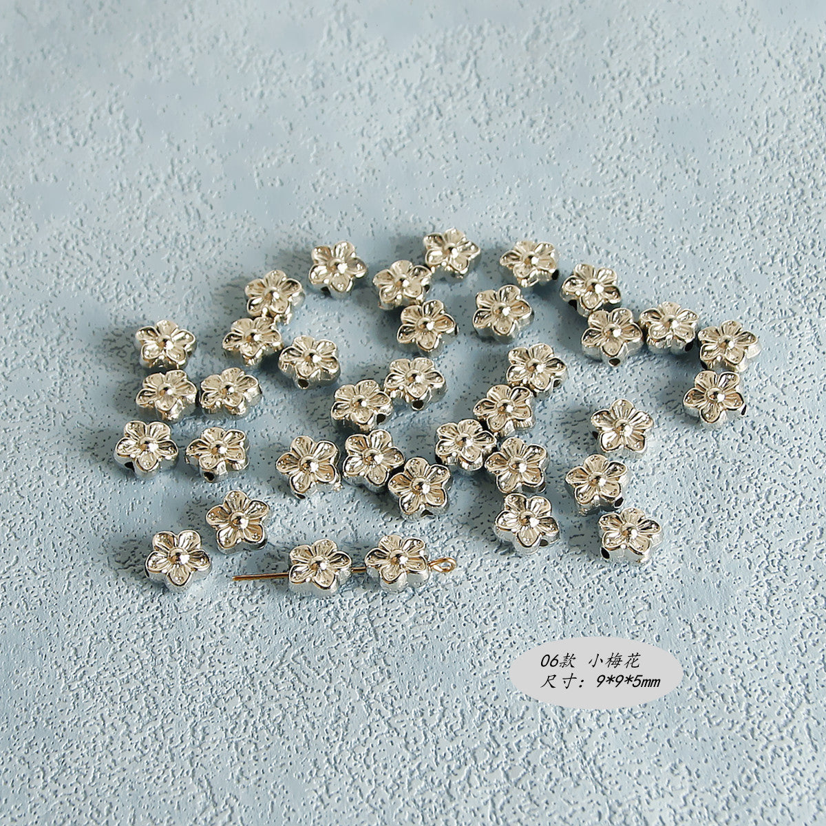 Plating Irregular Shaped Acrylic Beads Metal Colored Silver 100pcs 11