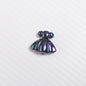 UV Plating Skirt Acrylic Beads 26mm Colorful Shimmering 20pcs 3