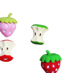 3D Fruit Enamel Metal Beads 15mm Hand Painted 10pcs 5