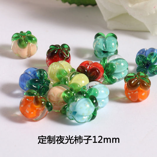Lampwork Glass Beads Fruit Collection Glow in the Dark Detailed 20pcs 2