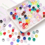 Mixed Style Pony Beads Acrylic 9mm Colorful Assorted 200pcs 4