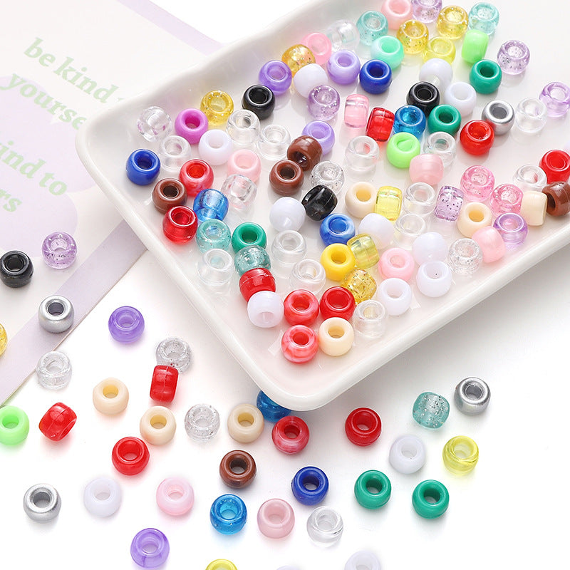 Mixed Style Pony Beads Acrylic 9mm Colorful Assorted 200pcs 4