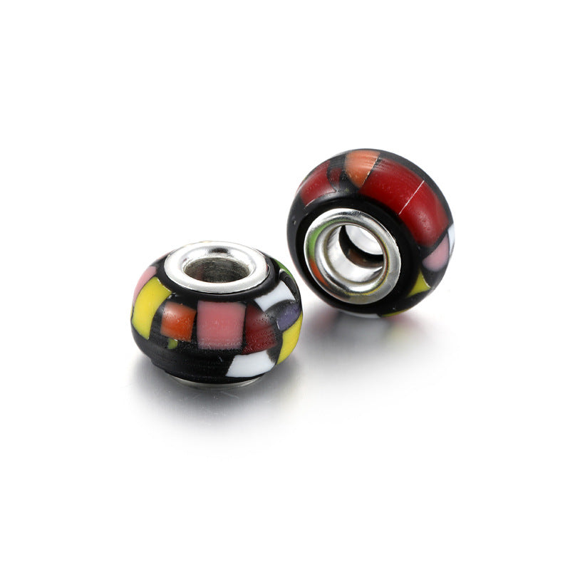 Imitation Lampwork Chunky Resin Beads 14mm Multicolor 100pcs 10