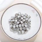 Glass Spacer Beads 9mm White Rhinestone-embedded 100pcs 2