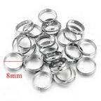 Stainless Steel Round Metal Beads Frame 10/12mm Polished Color Retaining 10pcs 6