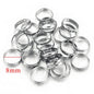 Stainless Steel Round Metal Beads Frame 10/12mm Polished Color Retaining 10pcs 6