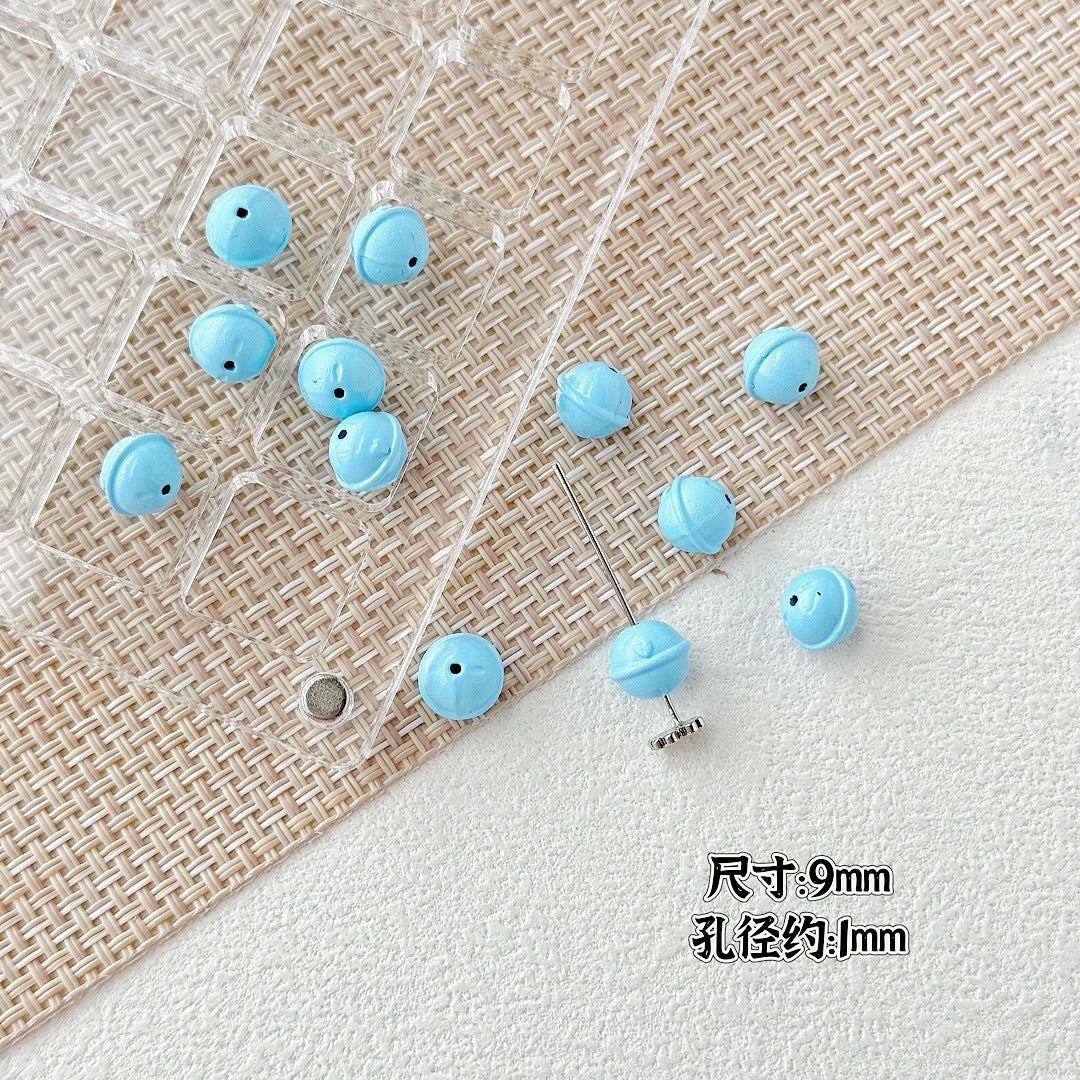 Baking Painted Christmas Tree and Bells Metal Beads 20pcs Festive Colors 18