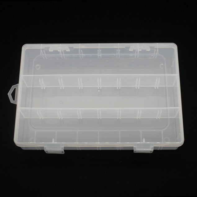 Plastic Organizer Box Clear 12 Compartments Detachable 5pcs 19cm 4