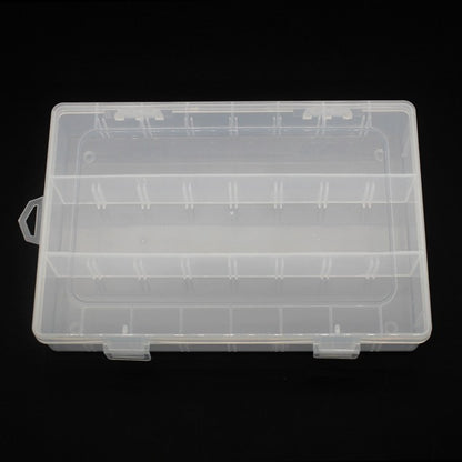 Plastic Organizer Box Clear 12 Compartments Detachable 5pcs 19cm 4