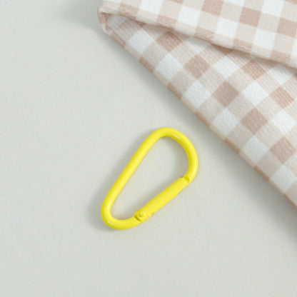 Metal D Shaped Spring Trigger Key Rings 46mm Colorful Painted 20pcs 13