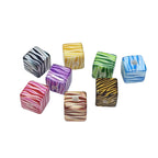 Colorful Leopard Print Acrylic Square Beads 14mm 50pcs 3