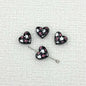 Heart Metal Beads 12mm Baking Painted Puzzle Pattern Enamel 10pcs 17