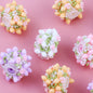 Flower Leaves Cluster Clay Beads 26mm Pastel Embellished 5pcs 10