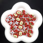 Hand Painted Apple Acrylic Beads 18mm Enamel Finish 4pcs 7