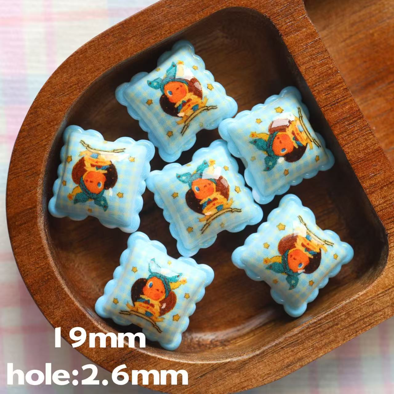 Cute Twinkl Pillow Acrylic Square Beads 19mm Colorful Mixed 20pcs 8