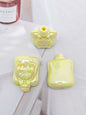 UV Plating Sucking Jelly Acrylic Beads 32mm Glossy Pastel Smile 50pcs 10