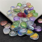 Czech Glass Beads Teardrop 12mm Transparent Iridescent 100pcs 6