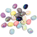 Plating Flat Pumpkin Acrylic Beads 13x17mm UV Solid Color 100pcs 6
