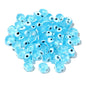 Lampwork Glass Beads Evil Eye Barrel 9mm Glossy Cylindrical 10pcs 11