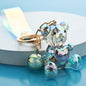 Acrylic Bear Keychain Faceted Iridescent Strap 14cm 3