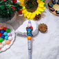 Silicone Focal Beads Christmas Stitch Wearing Christmas Hat 20pcs 9