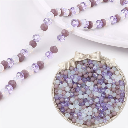 Transparent Flat Glass Beads 6mm Smooth Glossy Finish 200pcs 19