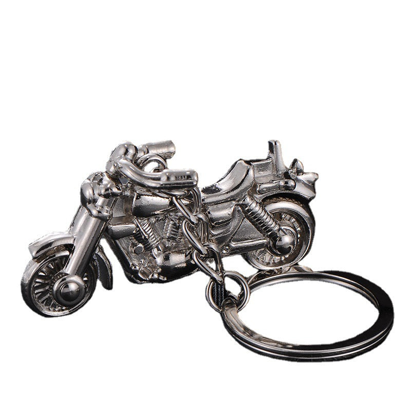 Metal Motorcycle Engine Keychain Silver Tone for Men 5