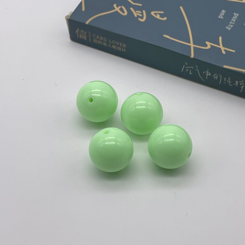 Opaque Bubblegum Beads 20mm Solid Color Glossy Mixed 113pcs 21