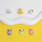 Plating Sanri Universe Series Resin Beads Whimsical Character Design 20pcs