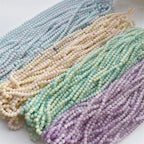 Crackle Round Glass Beads 8mm Dual Color Soft Pastel 200pcs