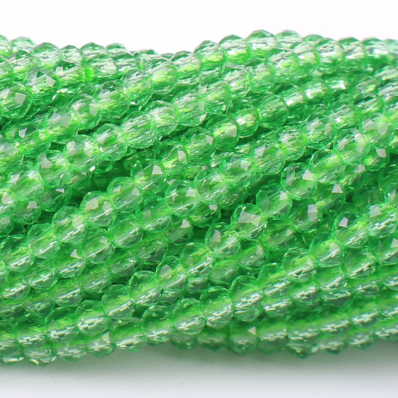 Transparent Disc Seed Glass Beads 2mm Glossy Blue Tones 360pcs 2 Strands 30