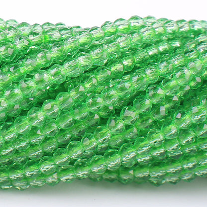 Transparent Disc Seed Glass Beads 2mm Glossy Blue Tones 360pcs 2 Strands 30