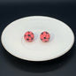 Football Patterned Rhinestone Bubblegum Beads 16mm 20mm 25pcs 14