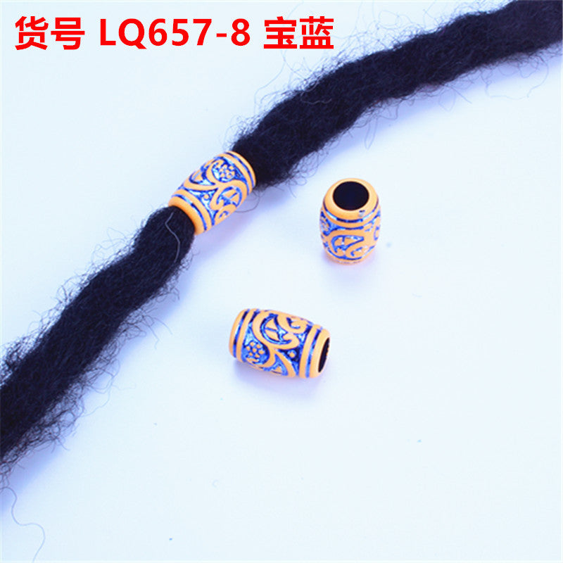 Colorful Winding Rattan Patterned Acrylic Beads 16mm Plastic 100pcs 13