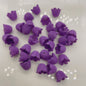 Flocking Tulip Flower Acrylic Beads 9x11mm Velvet Texture 50pcs 7