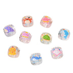 Clear Marine Creature Square Acrylic Beads 15mm Printed 10pcs 5