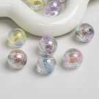 Dyed Core Imitation Opal Resin Beads 8mm Round Mixed Colors 40pcs 2