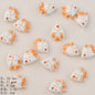 Hand Painted Fish Ceramic Beads 20mm Glossy Tropical 2pcs 10