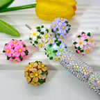 Flower Cluster Clay Beads 20mm Fresh Camellia Polymer 10pcs